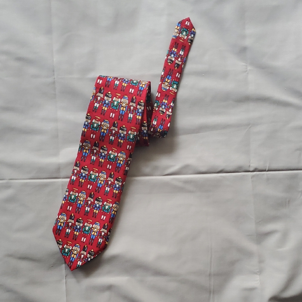 Mens Claybrooke Christmas Tie. Nutcracker Soldiers